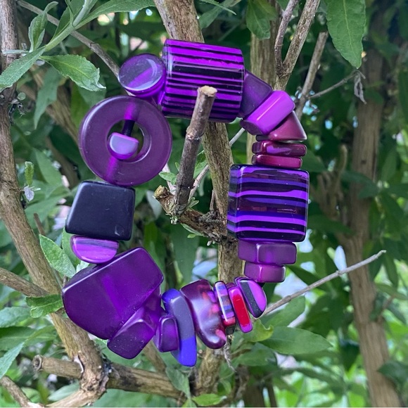 Sobral Jackie Brazil purple resin geometric bracelet - Picture 2 of 6